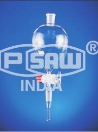 SEPARATING FUNNELS PEAR SHAPE WITH SOCKET, STOPCOCK AND STEM WITH CONE BUT WITHOUT STOPPER PSAW