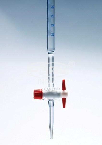 Burettes with Straight Bore PTFE (Teflon) Key Stopcock PSAW